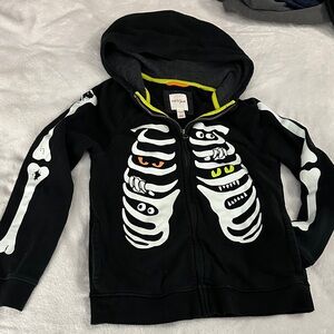 Cat & Jack Black Skeleton Hoodie with Neon Accents